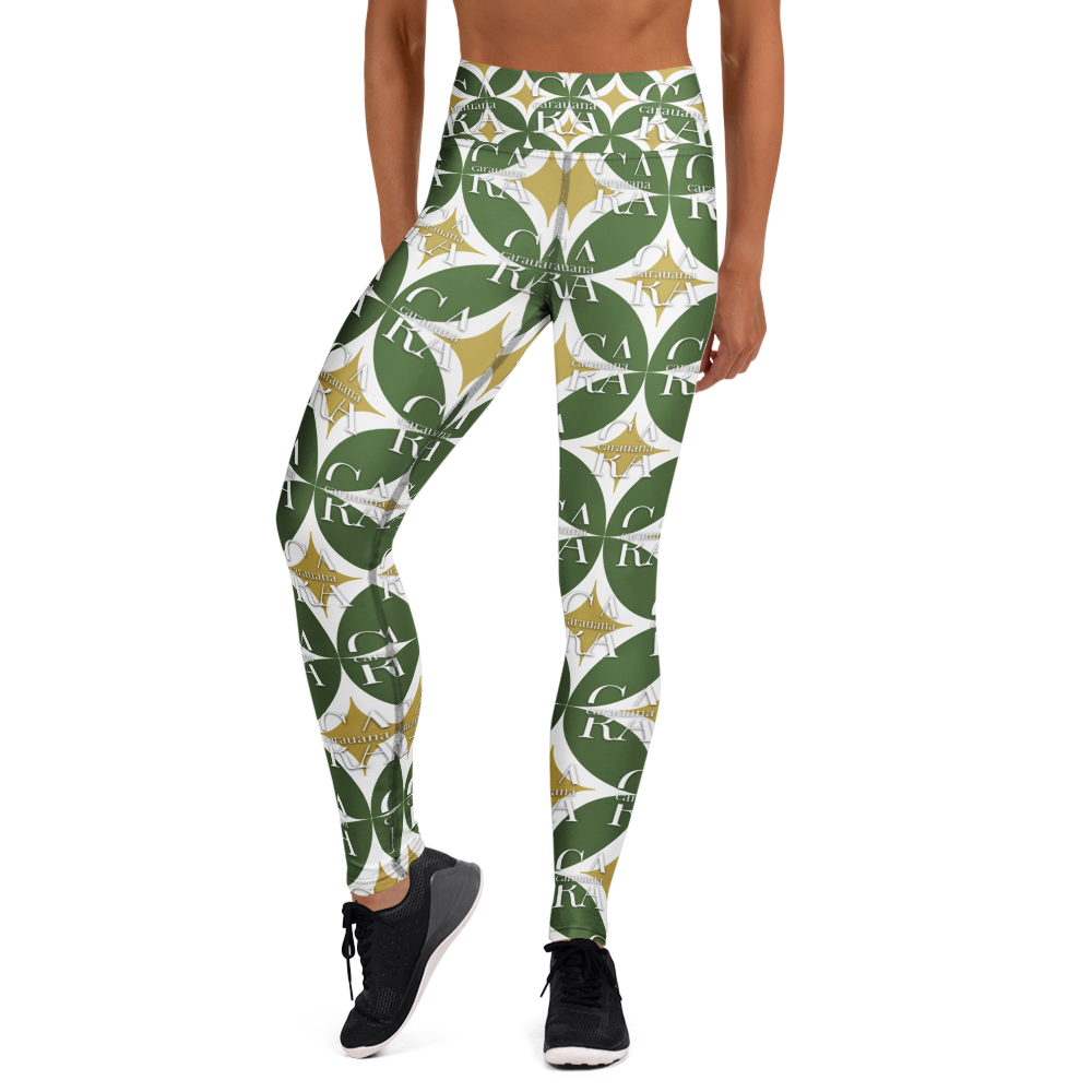 CaRaUaNa Leggings SPORT Pattern Green Carauana Store