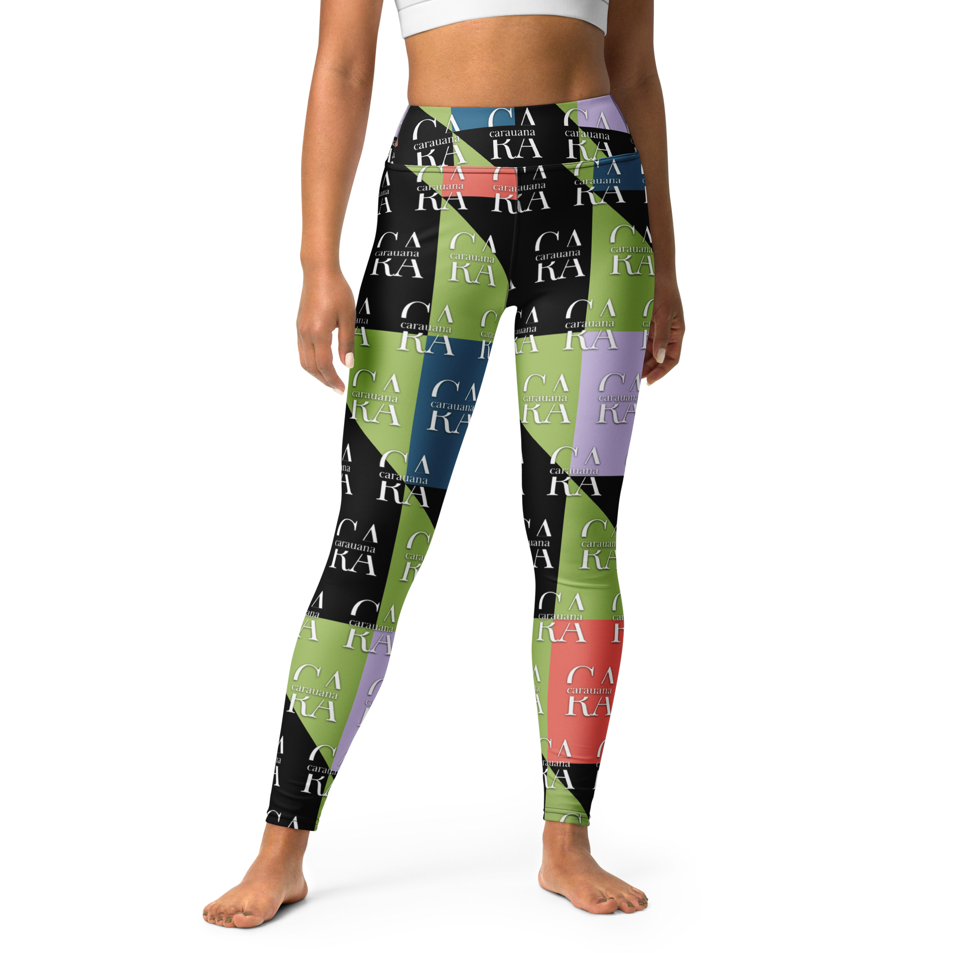 CaRaUaNa Leggings SPORT Green Black Carauana Store