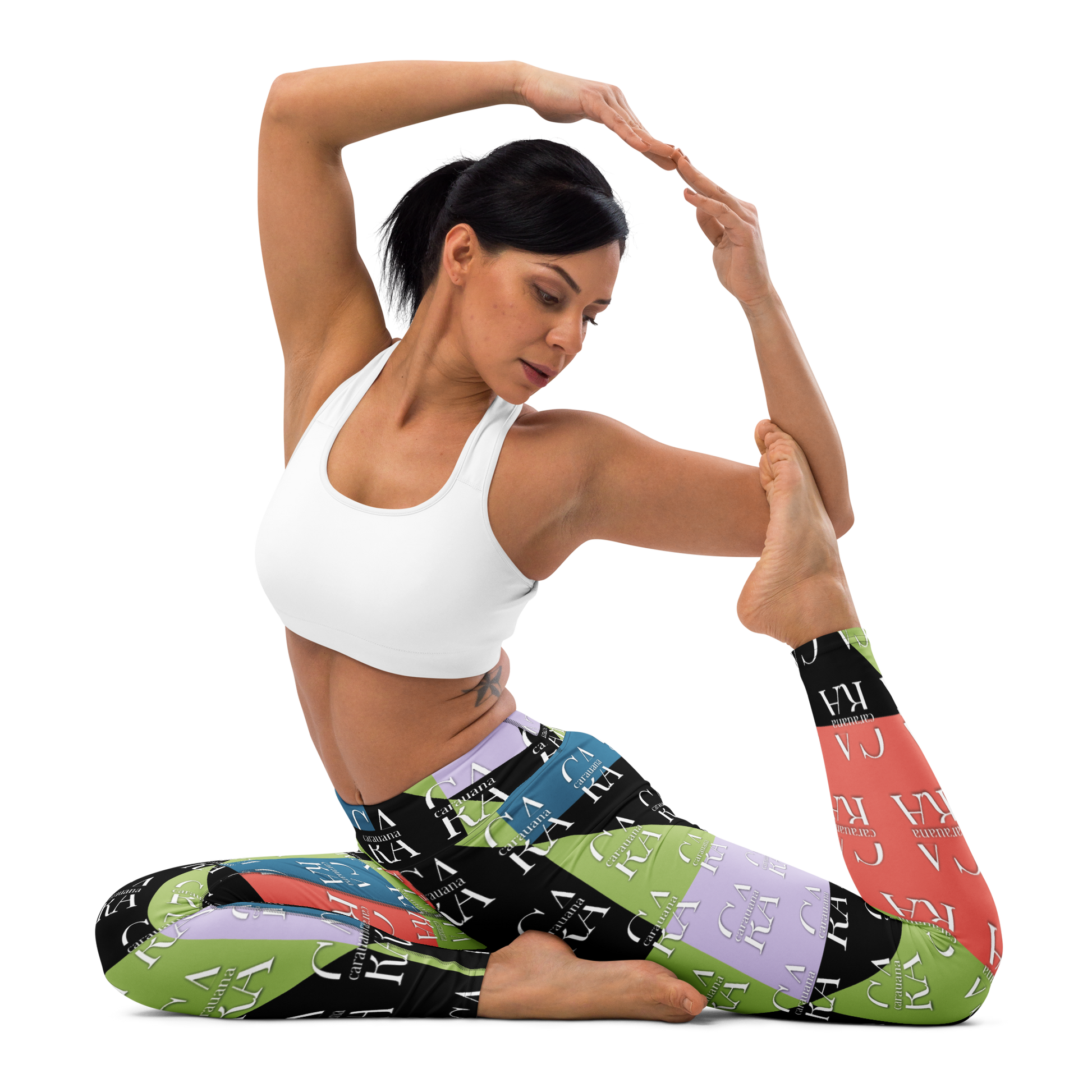 CaRaUaNa Leggings SPORT Green Black Carauana Store