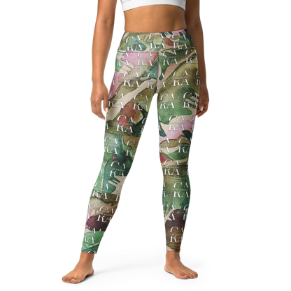 CaRaUaNa Leggings SPORT Green Beige branded Carauana Store