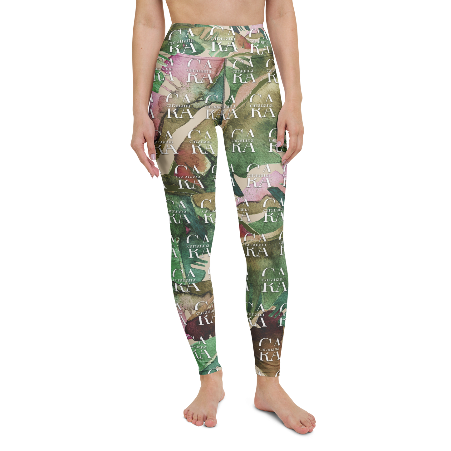 CaRaUaNa Leggings SPORT Green Beige branded Carauana Store
