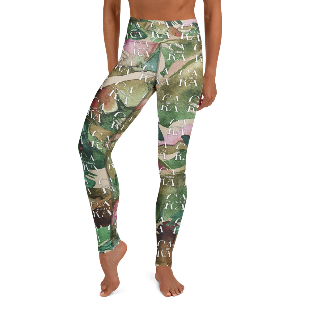CaRaUaNa Leggings SPORT Green Beige branded Carauana Store