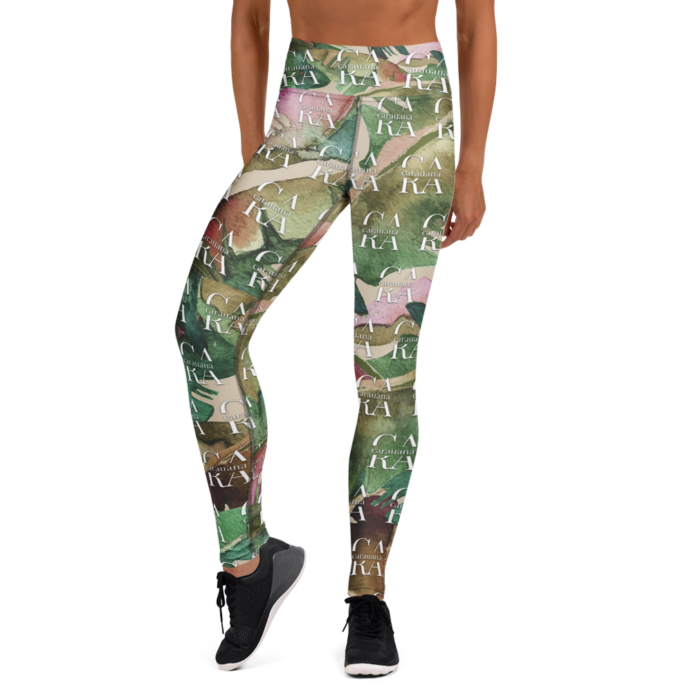CaRaUaNa Leggings SPORT Green Beige branded Carauana Store