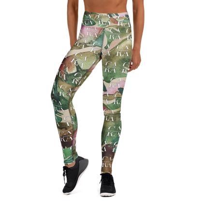 CaRaUaNa Leggings SPORT Green Beige branded Carauana Store