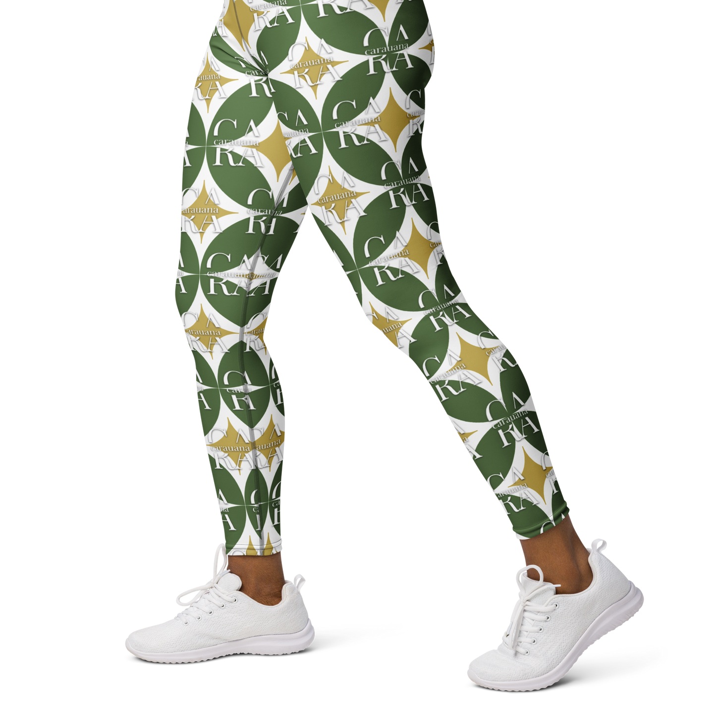 CaRaUaNa Leggings SPORT Pattern Green Carauana Store