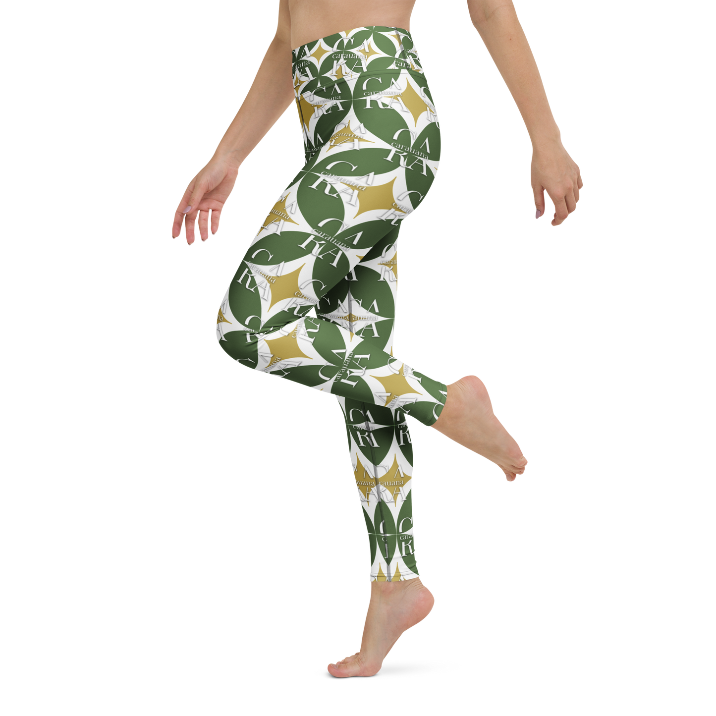 CaRaUaNa Leggings SPORT Pattern Green Carauana Store