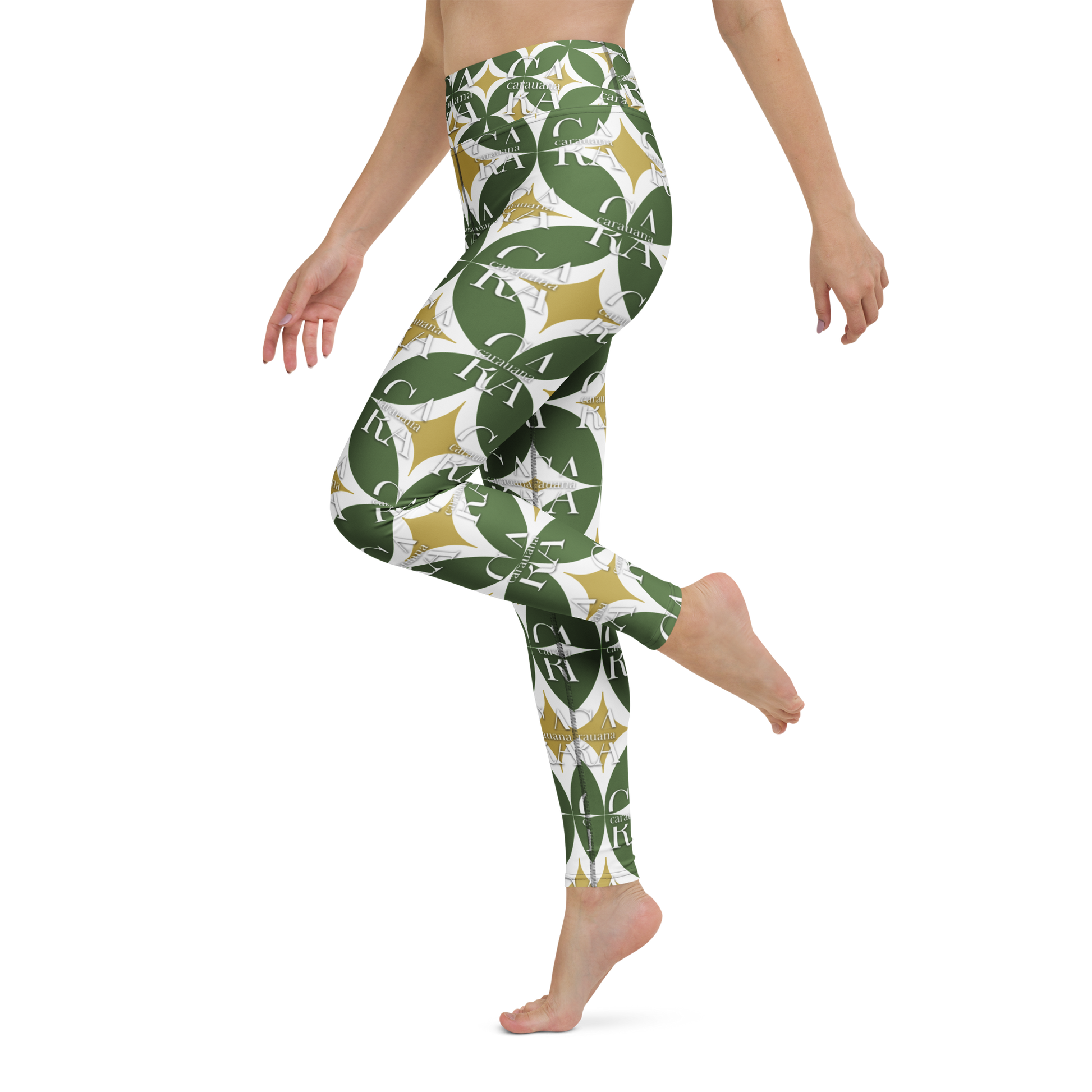CaRaUaNa Leggings SPORT Pattern Green Carauana Store