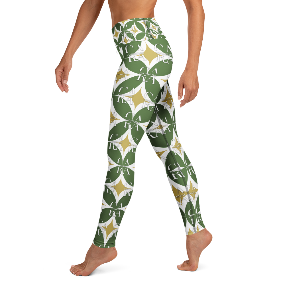 CaRaUaNa Leggings SPORT Pattern Green Carauana Store