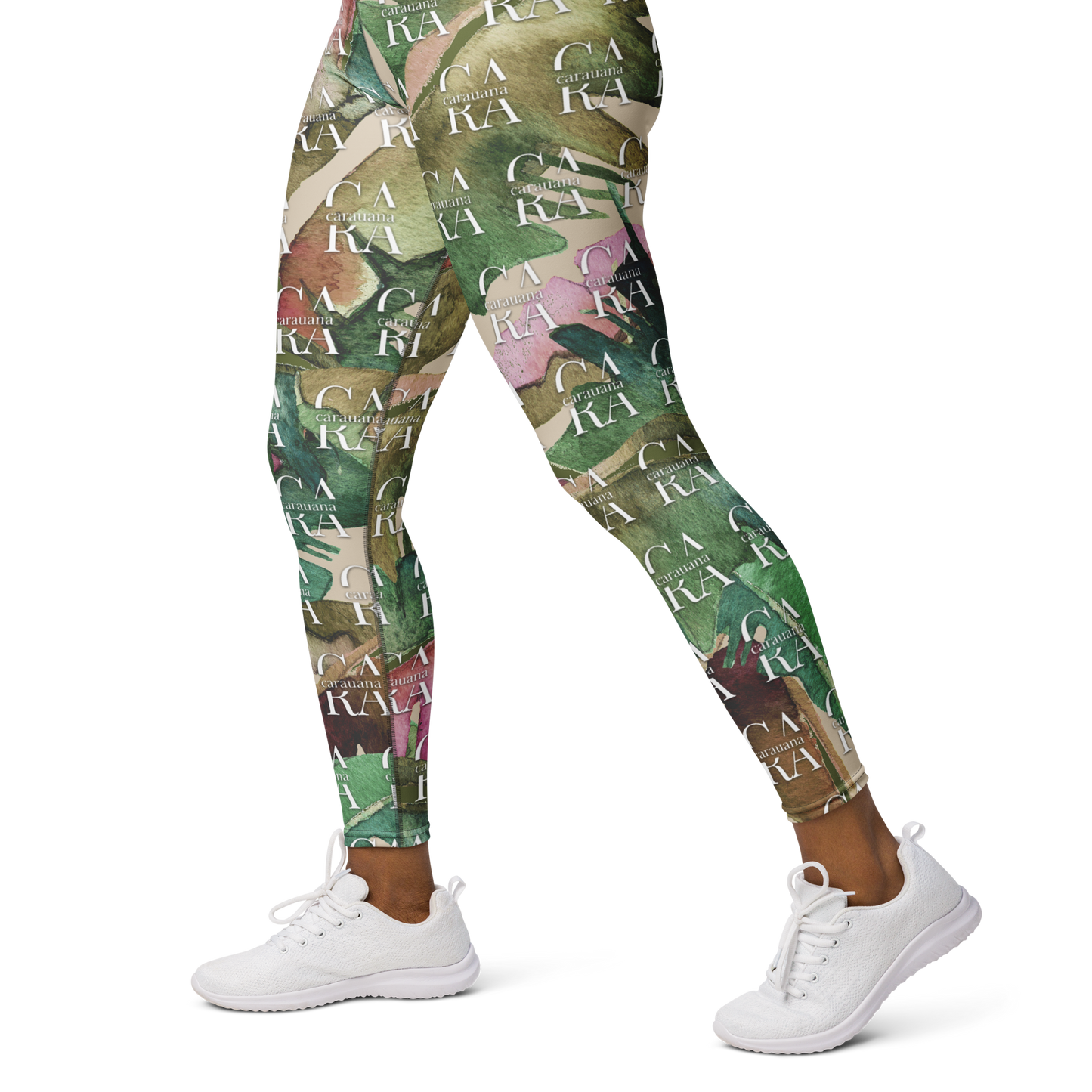 CaRaUaNa Leggings SPORT Green Beige branded Carauana Store