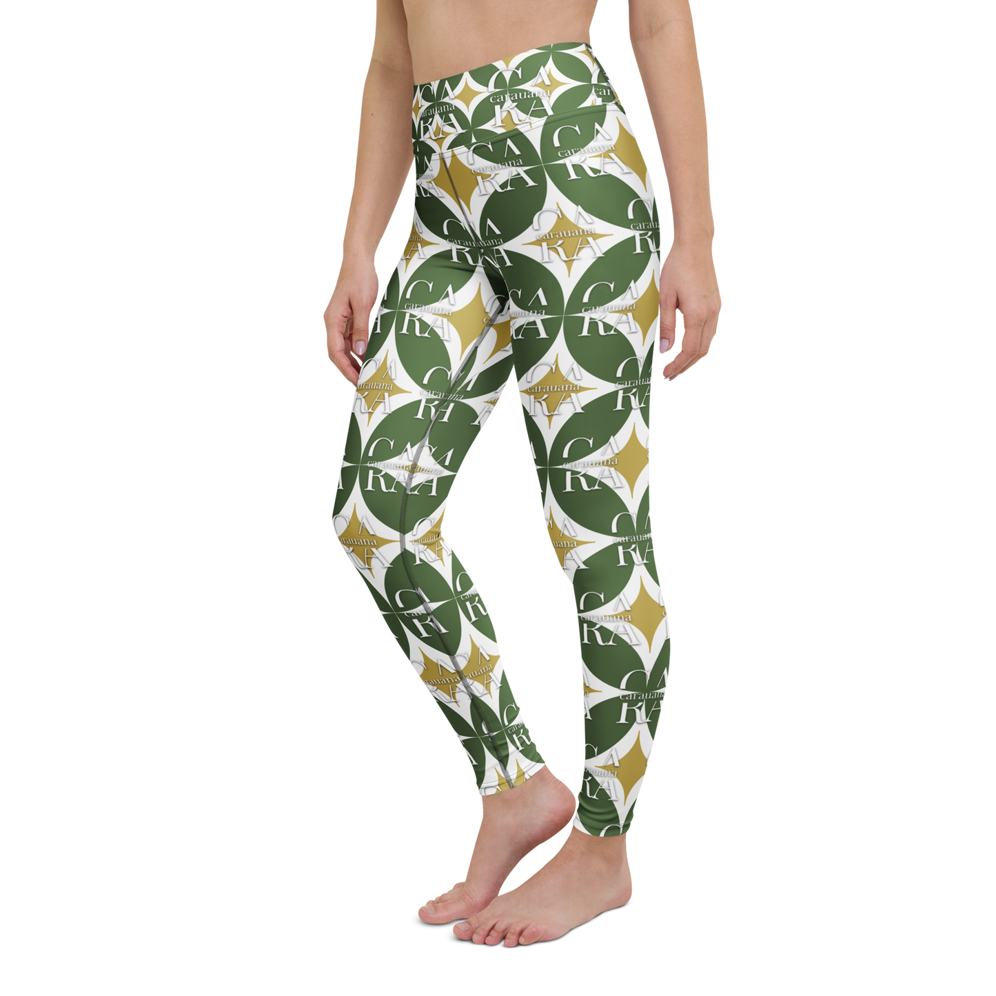 CaRaUaNa Leggings SPORT Pattern Green Carauana Store