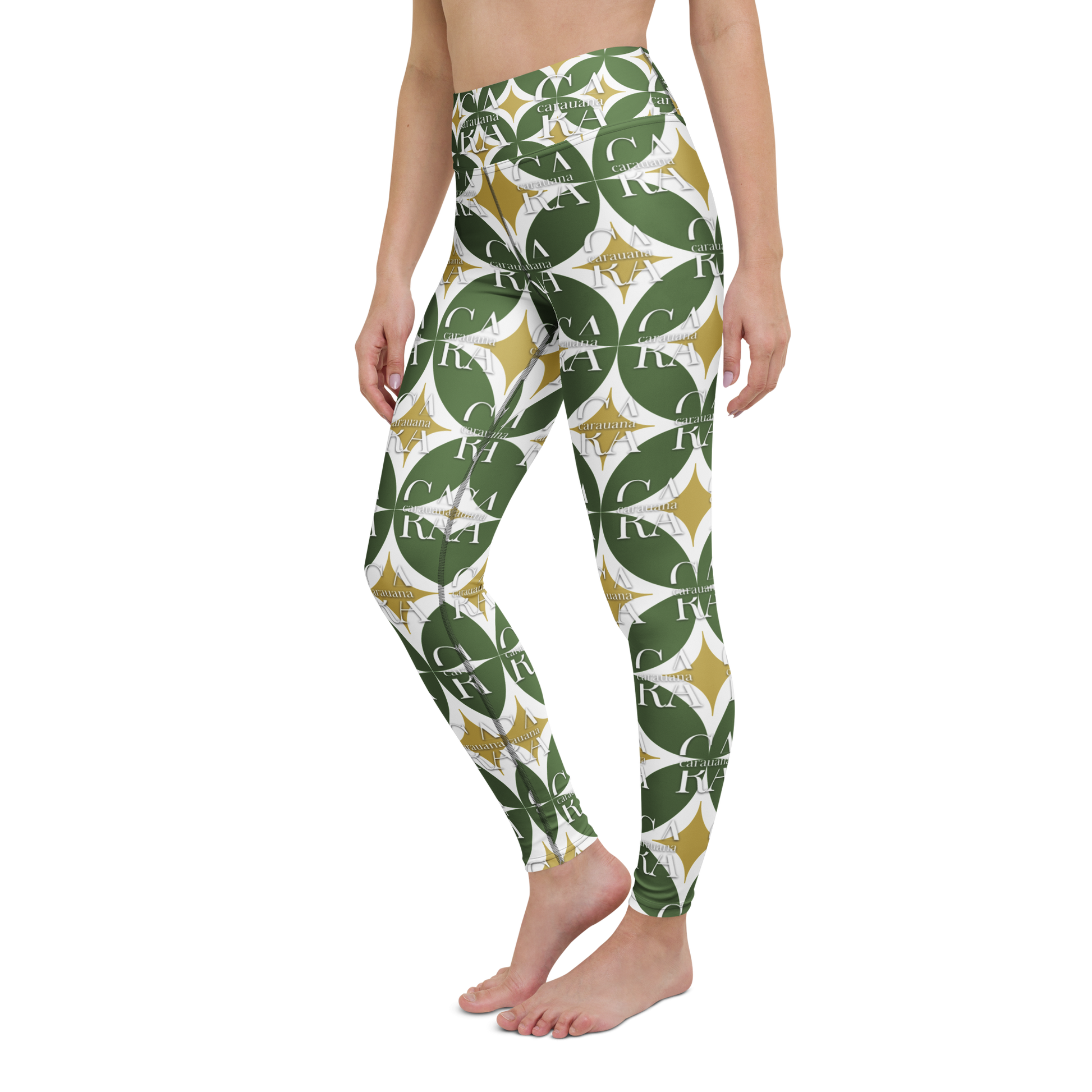 CaRaUaNa Leggings SPORT Pattern Green Carauana Store