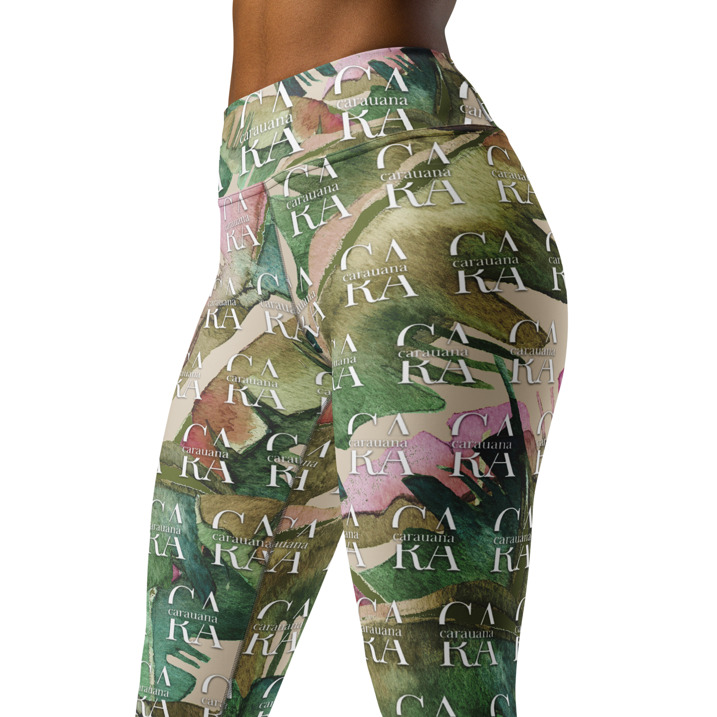 CaRaUaNa Leggings SPORT Green Beige branded Carauana Store