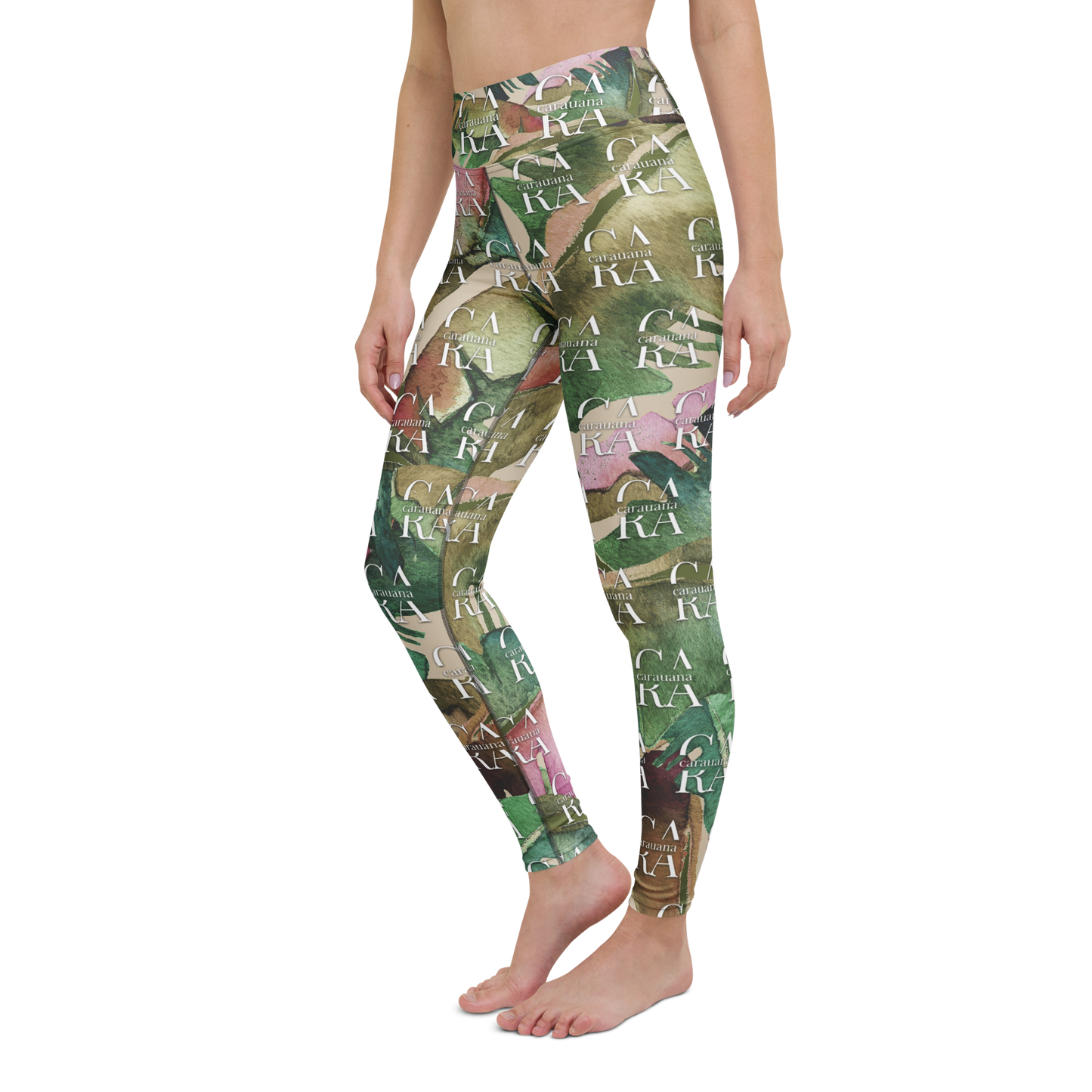 CaRaUaNa Leggings SPORT Green Beige branded Carauana Store