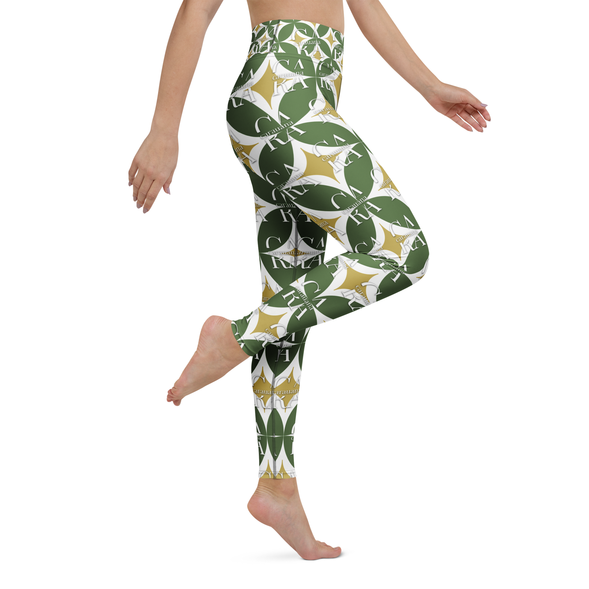 CaRaUaNa Leggings SPORT Pattern Green Carauana Store