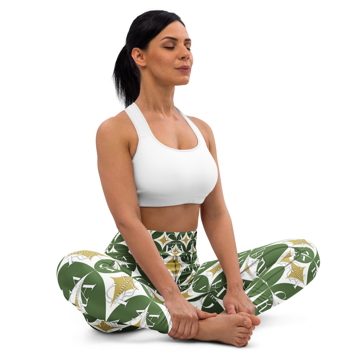 CaRaUaNa Leggings SPORT Pattern Green Carauana Store