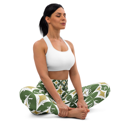 CaRaUaNa Leggings SPORT Pattern Green Carauana Store