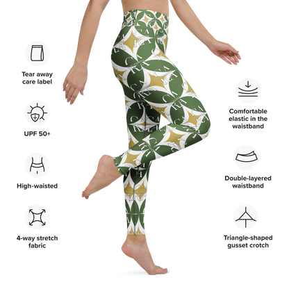 CaRaUaNa Leggings SPORT Pattern Green Carauana Store