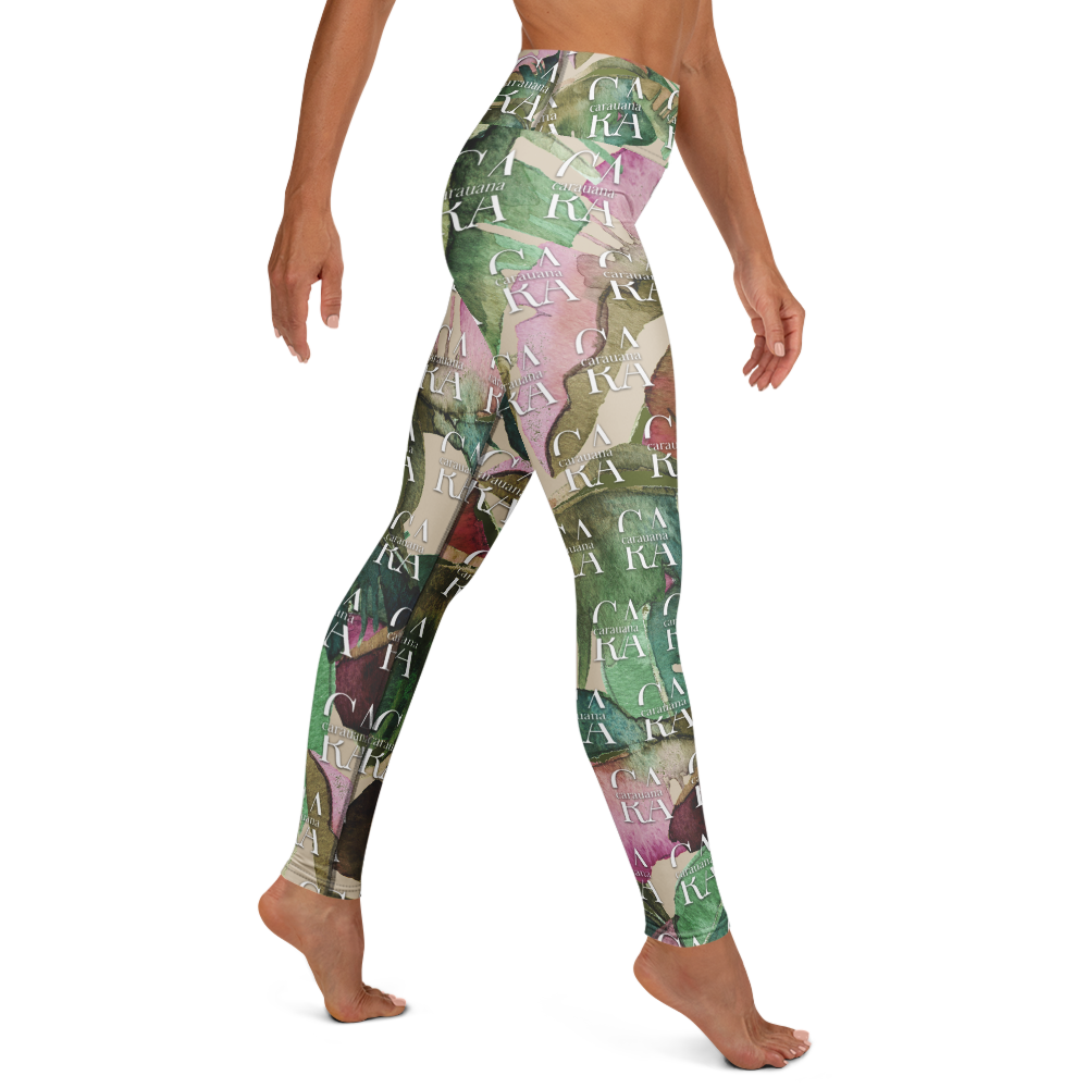 CaRaUaNa Leggings SPORT Green Beige branded Carauana Store