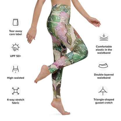 CaRaUaNa Leggings SPORT Green Beige branded Carauana Store
