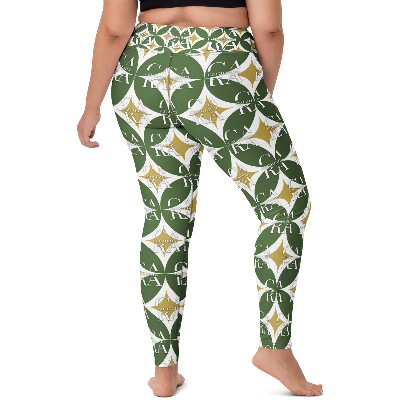 CaRaUaNa Leggings SPORT Pattern Green Carauana Store