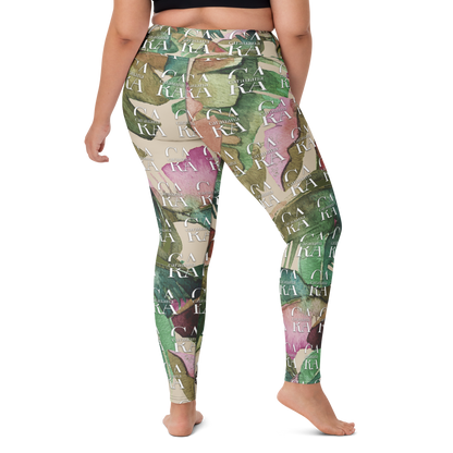 CaRaUaNa Leggings SPORT Green Beige branded Carauana Store