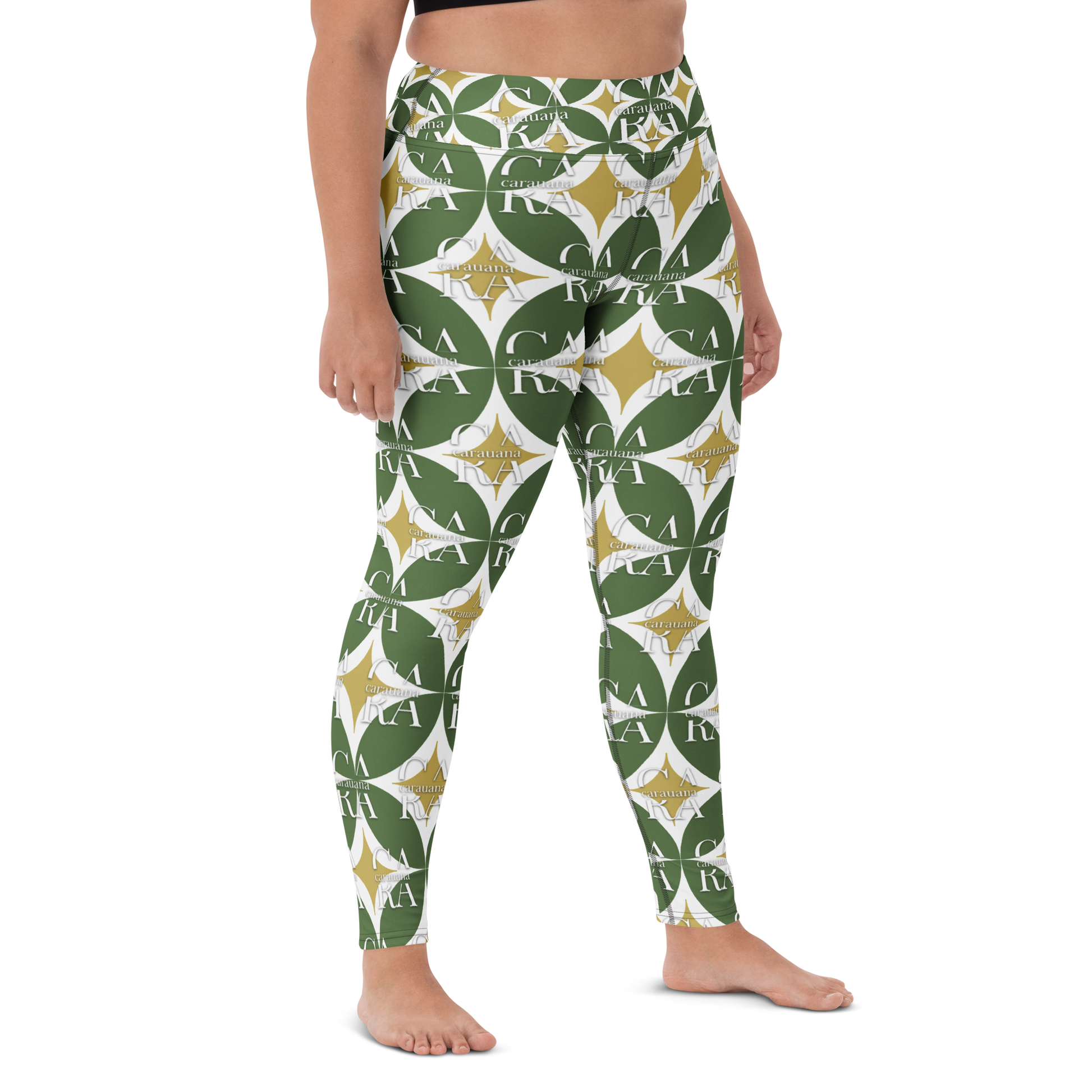 CaRaUaNa Leggings SPORT Pattern Green Carauana Store