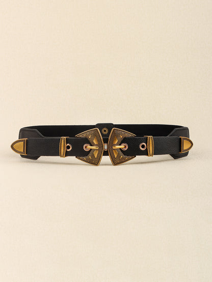 Double Buckle PU Leather Belt Carauana Store
