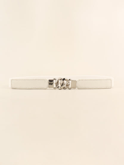 Zinc Alloy Buckle Elastic PU Belt Carauana Store