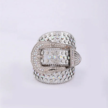 PU Leather Rhinestone Belt Carauana Store