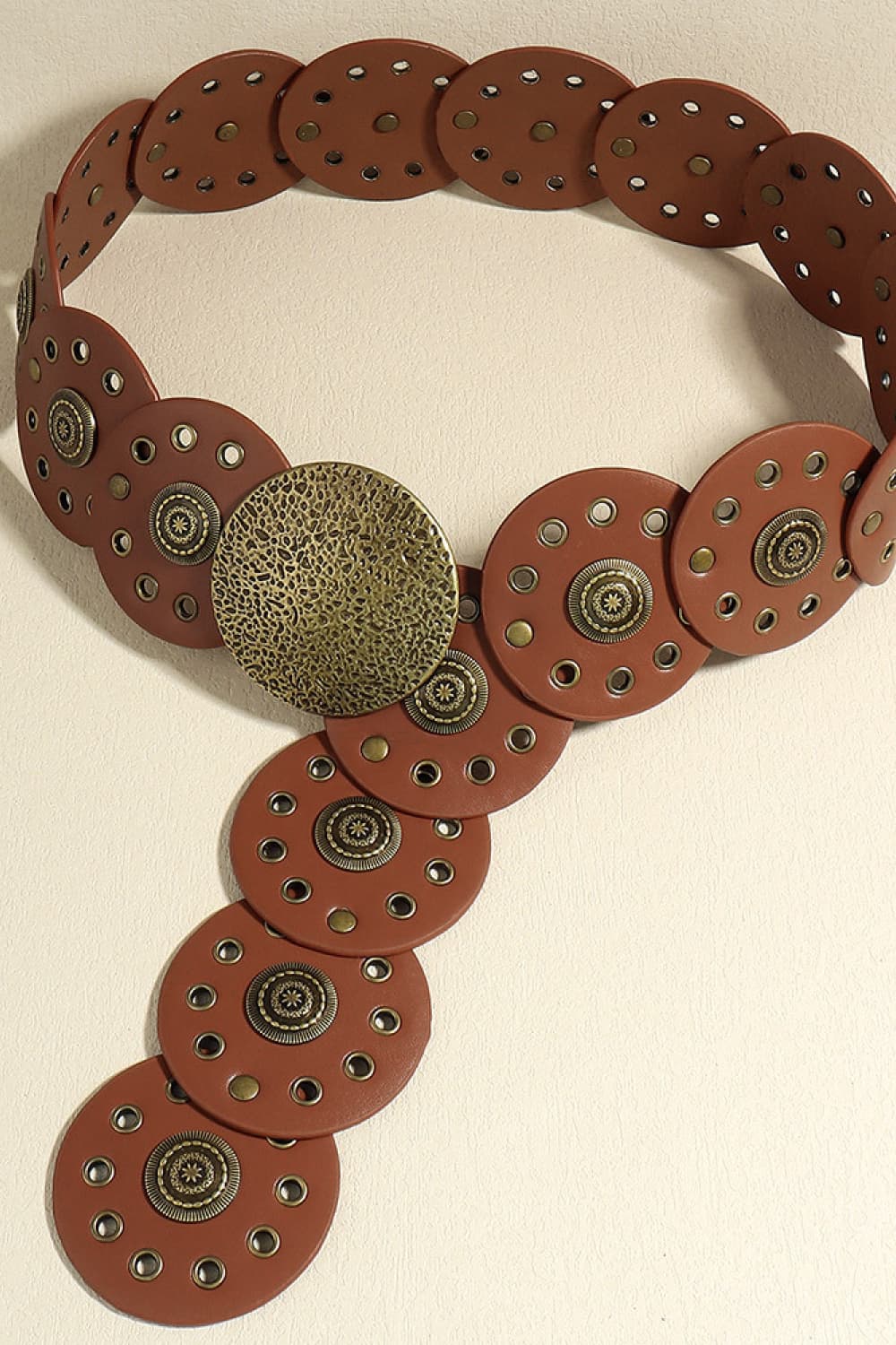 Round Shape PU Leather Belt Carauana Store