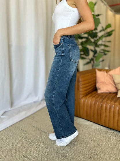 RFM Full Size High Rise Tummy Control Wide Leg Jeans Carauana Store