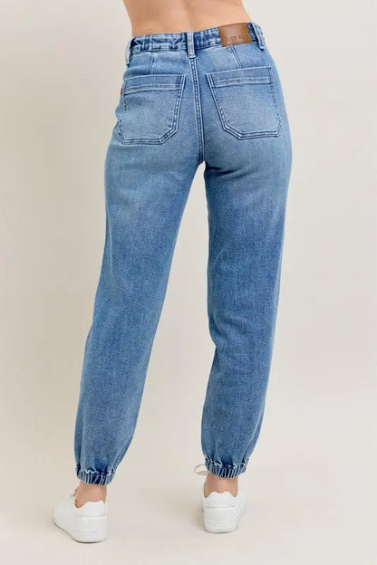 Judy Blue Full Size High Waist Denim Jogger Plus Size Carauana Store