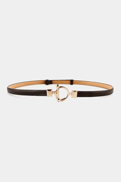 Toggle Buckle Skinny PU Belt Carauana Store