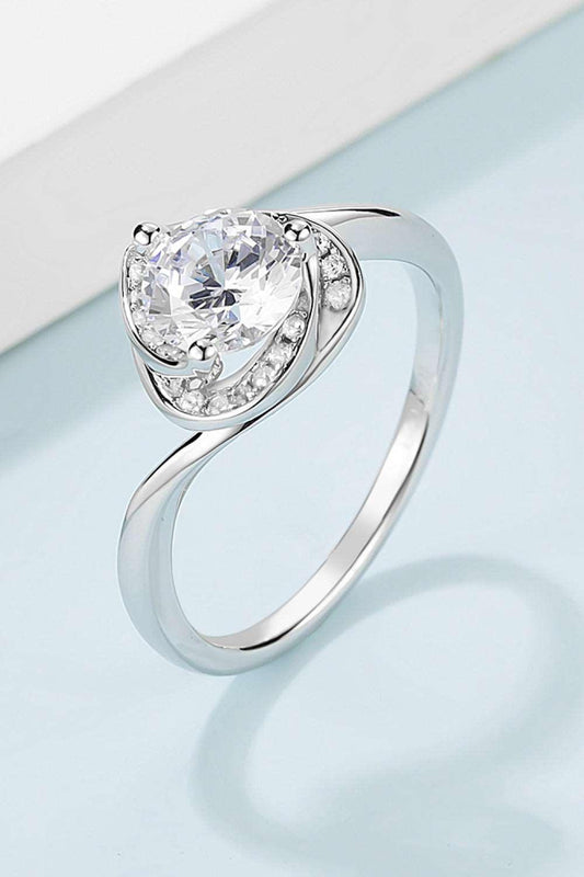 1 Carat Moissanite 925 Sterling Silver Heart Ring Carauana Store