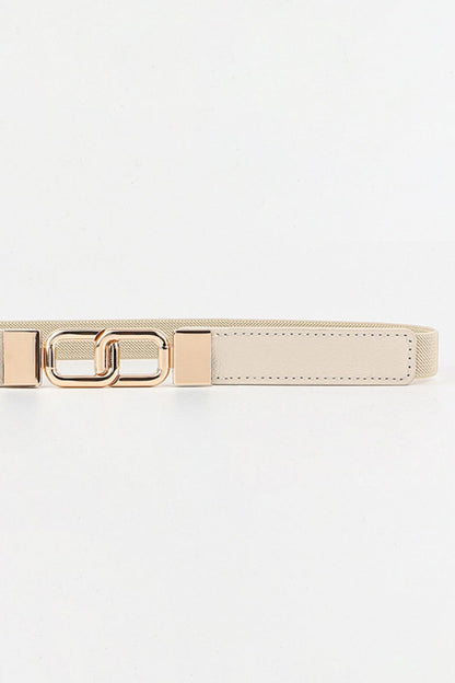Geometric Double Buckle Elastic Belt Carauana Store