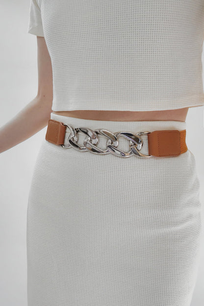 Chain Detail Elastic Belt Carauana Store