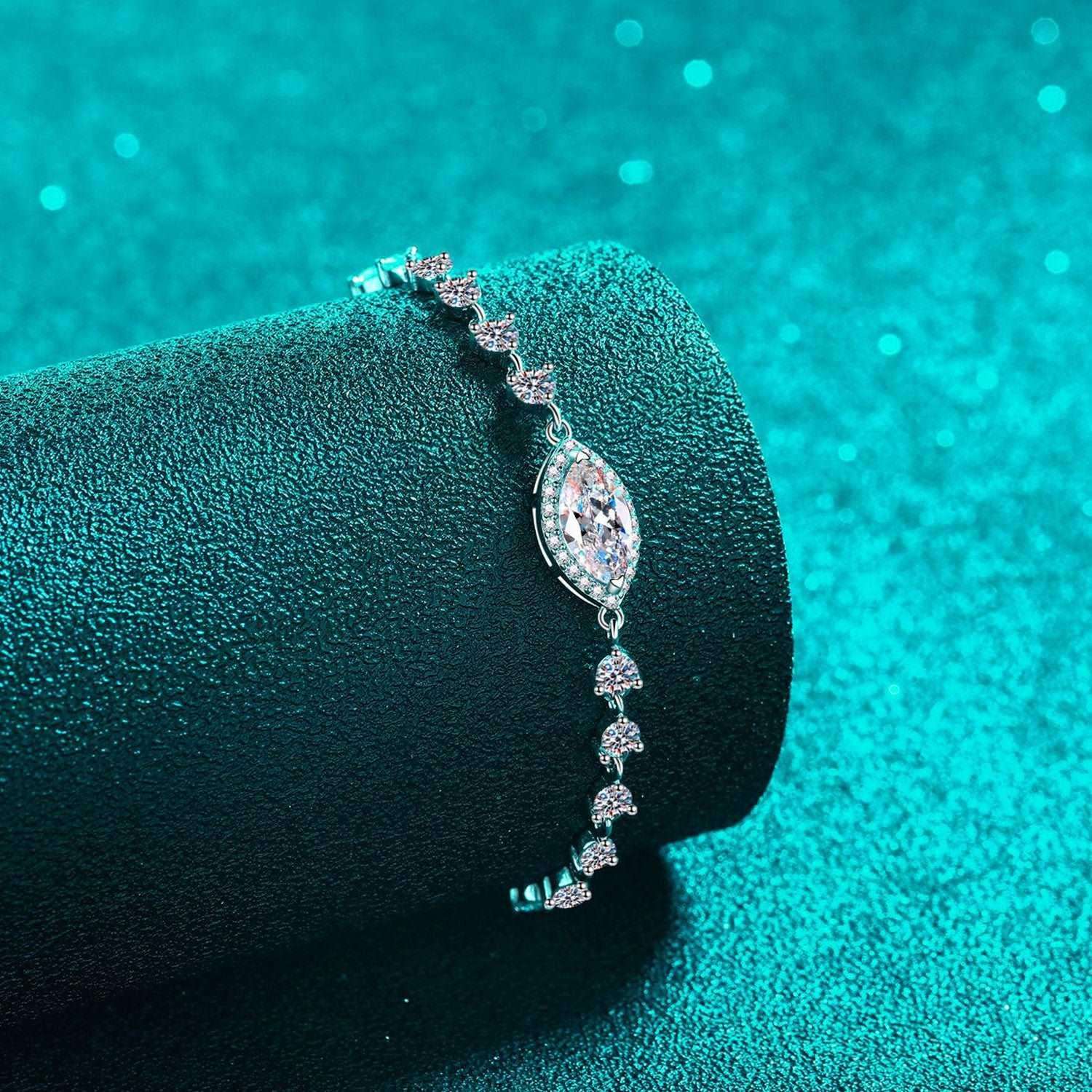 1 Carat Moissanite 925 Sterling Silver Bracelet Carauana Store