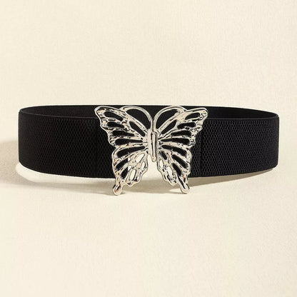 Butterfly Alloy Buckle Elastic Belt Carauana Store