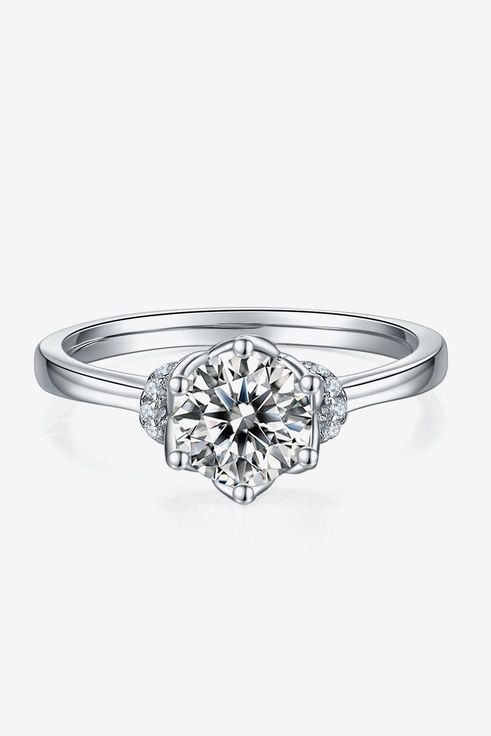 1 Carat Moissanite 925 Sterling Silver Ring Carauana Store