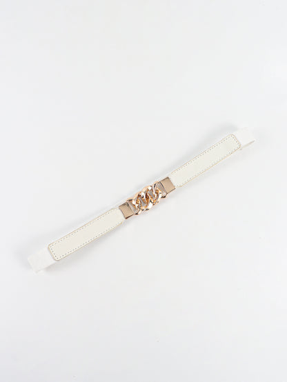 Zinc Alloy Buckle Elastic PU Belt Carauana Store