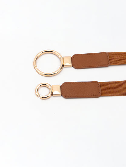Double Ring Buckle Elastic PU Belt Carauana Store