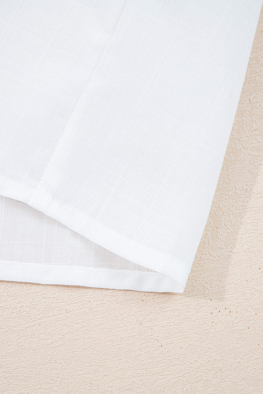 White Floral Embroidered Puff Long Sleeve Casual Shirt