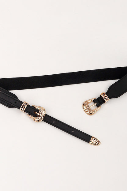 Double Buckle Elastic Belt Carauana Store