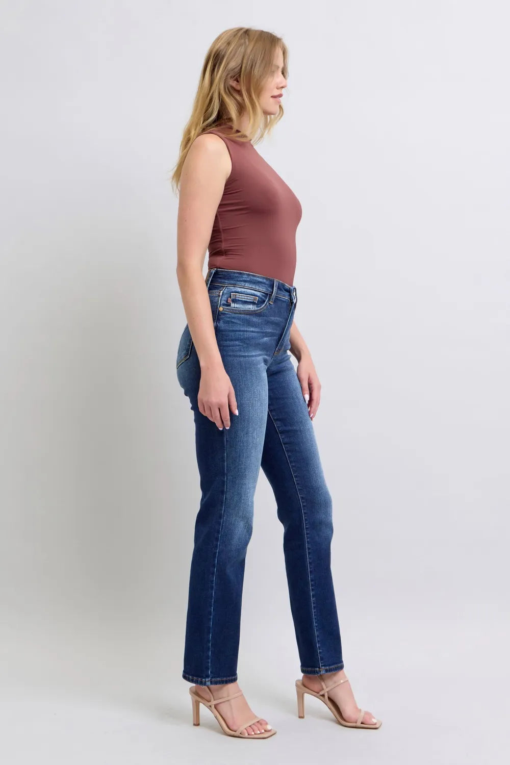 Judy Blue Full Size Washed Straight Leg Jeans with Pockets Carauana Store