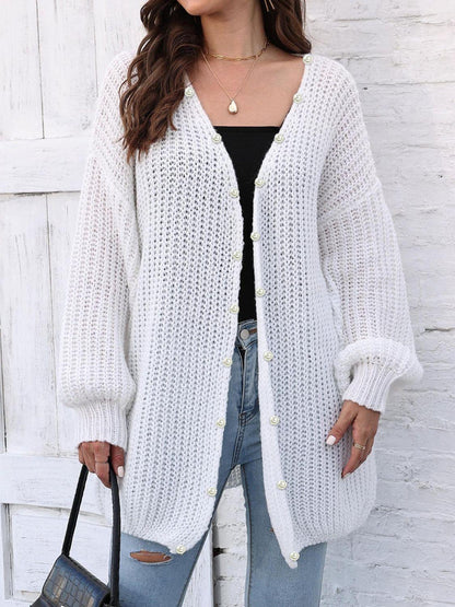 Open Front Long Sleeve Cardigan Carauana Store