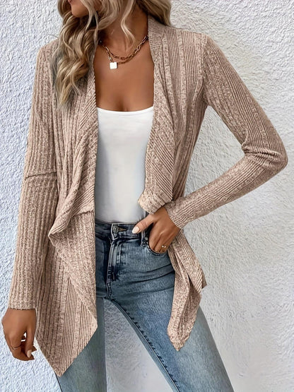 Open Front Long Sleeve Cardigan Carauana Store