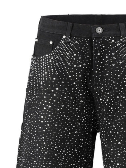 Men's Rhinestone Shorts with Pockets Carauana Store