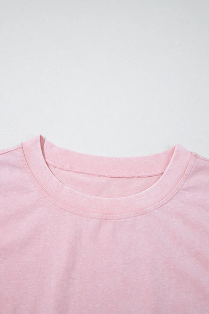 Mineral Wash Cotton Tank Top and Slit Skort Set Carauana Store