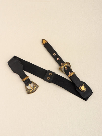 Double Buckle PU Leather Belt Carauana Store