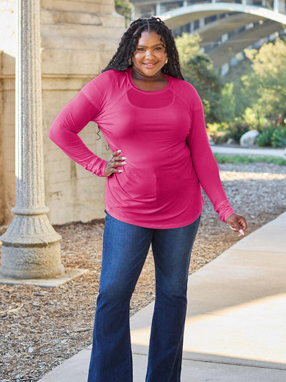 Basic Bae Full Size Round Neck Long Sleeve T-Shirt Carauana Store